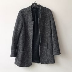 No Buttons Or Zippers. Never Worn. Approx. 31” In Length Zara Black Outerwear For Layering, Zara Outerwear For Fall Layering, Zara Winter Layering Outerwear, Zara Winter Outerwear For Layering, Zara Gray Fall Outerwear, Zara Gray Winter Outerwear, Zara Jacket, Zara Jackets, Jackets For Women