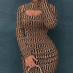 *Brand New And Unworn* Low Cut Bodycon Dress, Dollar Dress, Women Bodycon Dress, Sequin Bodycon Dress, Sleeve Bodycon Dress, Brown Outfit, Neck Bodycon Dress, Printed Bodycon Dress, Business Dresses