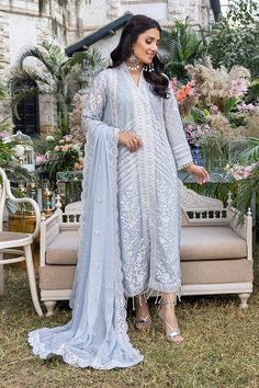 Azure Snowy Dove Wedding Edition Elegant Unstitched White Suit, Blue Wedding Suits With Dupatta, Elegant Dresses With Dupatta For Wedding Reception, Unstitched Blue Wedding Suits, Elegant White Lawn Suit For Wedding, Unstitched White Wedding Suit, Elegant Blue Lawn Suit For Wedding, Elegant Wedding Suit With Dupatta, Elegant Blue Wedding Lawn Suit