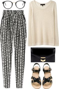 "blogger chic" by rosiee22 ❤ liked on Polyvore Look Hippie Chic, Estilo Hippie, Outfits Casuales, Look Fashion, Spring Summer Fashion, Casual Chic, Casual Style, Jogging, What To Wear