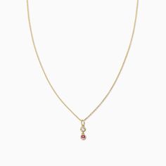 Pink and White Gem Necklace | Gold | Product Image | Uncommon James Uncommon James, Gem Pendant, Dainty Chain Necklace, Pink Gem, Gem Necklace, Dainty Chain, Jewelry Cleaner, Women's Jewelry, Selling Jewelry