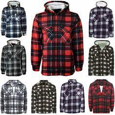 Premium Quality MENS THICK PADDED QUILTED CHECK LUMBERJACK SHIRT WARM WINTER WORK SHIRT SIZE, Men Tops Winter Work, Work Shirt, Men Tops, Lumberjack, Work Shirts, Fashion Tops, Warm Winter, Casual Button Down Shirts, Casual Shirts