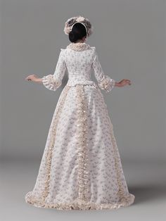 Step into the romance of a bygone era with our Cream Rococo Style Dress, an exquisite offering from WonderlandByLilian. This Victorian Ball Gown is a true testament to timeless beauty, blending the enchantment of floral prints with the grandeur of historical fashion. Exuding warmth and sophistication with a touch of luxurious nostalgia, this piece is a celebration of curvaceous confidence, designed with the plus-size silhouette in mind. Evoking the intricate elegance of rococo artistry, this dre Opulent Aesthetic, Gilded Age Fashion, Victorian Ball, Gilded Age, Rococo Style, Bygone Era, Marie Antoinette, Historical Fashion, Floral Patterns