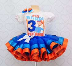 Elmo Birthday Outfit, Mickey Mouse Birthday Outfit, Blippi Birthday Party, Elmo Birthday Party Boy, Blippi Party, Mickey Mouse Overalls, Mickey Mouse Birthday Shirt, Tutu Dress Costumes, Mickey Mouse Outfit