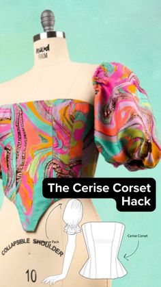 the crisse corset hack is on display in front of a mannequin