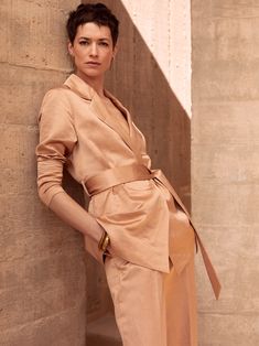 Brigitte Satin Blazer | Banana Republic Wedding Guest Trends, Satin Suit, Create Picture, Satin Blazer, Minimal Look, Ageless Style, Matching Pants, The Endless, Wedding Guest Outfit