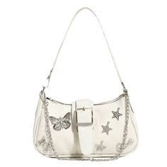 y2k star butterfly bag boogzel clothing 2000s Accessories, Grunge Looks, Y2k Handbag, Aesthetic Bag, Y2k Star, Butterfly Bags, Y2k Necklace, 90s Hip Hop Fashion, Aesthetic Bags