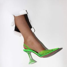 Add a vibrant pop of color to your shoe collection with our Juicy Pointed Toe Neon Transparent Heels from Fiel Shop. These heels are the perfect combination of boldness and modernity. featuring a sleek pointed toe design and a transparent body that creates an illusion of floating neon hues. The vibrant neon color adds a playful and electric touch to any outfit. while the high heel provides a confident and leg-lengthening boost. Crafted with attention to detail. these heels are sure to make a st Transparent Heels, Neon Color, Unique Crochet, Swimwear Sale, Toe Designs, Fashion Labels, Shoe Collection, High Heel, Color Pop