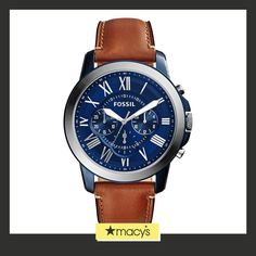 in stock Masculine Leather Watch Accessories For Business, Leather Chronograph Watch With Subdials For Everyday, Blue Leather Analog Watch, Blue Leather Analog Watch Accessories, Masculine Brown Leather Watch, Blue Leather Watches For Everyday Use, Leather Chronograph Watch For Everyday, Brown Leather Watch With Metal Dial, Brown Leather Chronograph Watch With Metal Dial