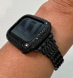 Iwatchcandy - Etsy Apple Watch Case, Black Lab, Cover Black, Apple Accessories, Black Set, Bezel Diamond