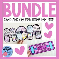 valentine's day printables for kids to make with the word mom on them