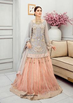 Wedding Lehenga With Dabka Work, Maxi Length, Organza Sharara For Wedding In Maxi Length, Organza Sharara For Wedding With Maxi Length, Wedding Organza Sharara Maxi Length, Wedding Maxi Length Lehenga With Dabka Work, Organza Maxi Length Sharara For Wedding, Pink Lehenga With Dabka Work For Wedding, Semi-stitched Wedding Lehenga Maxi Length, Semi-stitched Lehenga For Wedding In Maxi Length