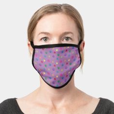 Colorful Paw Prints Pattern on Purple Face Mask   #catlovers #catloversatl #CatLoversUK cute cats, cat diy, cat litter box ideas, 4th of july party Cat Gift Basket, Cat Litter Box Ideas, Purple Face Mask, Litter Box Ideas, Pretty Face Mask, Cute Face Masks, Homemade Cat