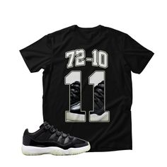 Shirt/Tee/T-Shirt to match Air Jordan sneakers. Outfit for Air Jordan kicks. What to wear with Air Jordan? Style up Air Jordan shoes. Shirt to match sneakers! ------------------------ -- Delivery: The item should be ready for shipping or delivery in 10-15 business days. Thank you for your patience! -- Product Details: 100% Soft cotton. Get the shirt inside out for washing in a cold delicate setting. Unisex style: Shirts for men, women. -- On Color: The colors and saturation can be displayed diff Throwback Black Sports T-shirt, Throwback Black T-shirt For Sports Events, Casual Number Print T-shirt For Streetwear, Casual Pre-shrunk Athletic Fit T-shirt, Casual Sports T-shirt With Number Print, Number Print Tops For Sports Season Streetwear, Casual Sports T-shirt With Team Name, Black Throwback T-shirt For Sports Events, Casual Black Top With Number Print