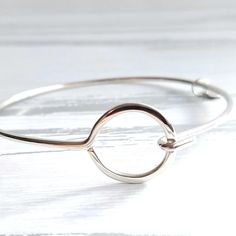 Handcrafted 925 Sterling Silver Bangle Bracelet, Size 7 Silver Bracelet Silver Bracelets Designs For Women, Minimalist Adjustable Sterling Silver Oyster Bracelet, Minimalist Sterling Silver Jewelry With Oyster Bracelet, Minimalist Sterling Silver Oyster Bangle Bracelet, Adjustable Sterling Silver Bangle For Everyday, Adjustable Everyday Sterling Silver Bangle Bracelet, Minimalist Sterling Silver Oyster Bracelet, Modern Sterling Silver Clasp Bangle, Minimalist Sterling Silver Oyster Bangle