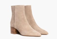 Addias Shoes, Sleek Boots, Best Ankle Boots, Tan Suede Boots, Thursday Boots, Taupe Boots, Sweater Season, Walk This Way, Shoe Fits