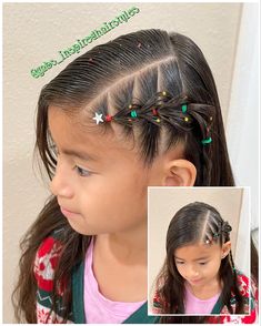 Toddler Girl Christmas Hairstyles, Christmas Hair For Toddlers, Christmas Concert Hairstyles Girl Hair, Kids Thanksgiving Hairstyles, Christmas Kids Hairstyles, Candy Cane Hairstyles For Kids, Christmas Hairstyles For Toddlers, Christmas Girl Hairstyles, Christmas Toddler Hair