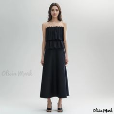 Olivia Mark - Sleeveless Dress Skirt Skirt, Types Of Skirts, A Line Skirt, Types Of Collars, Sleeve Type, Elegant Dresses, A Line Skirts, Fashion Forward, Sleeveless Dress