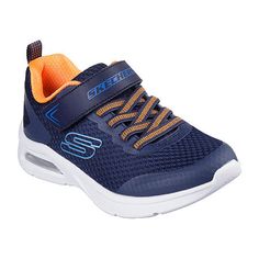 Add some extra comfy cushioning to a sporty style with Skechers Microspec Max. This lightweight design features a breathable athletic mesh and synthetic upper with stretch laces and a visible Skech-Air airbag midsole.Features: LightweightClosure Type: StrapUpper/Outer Base Material: 66% Textile, 34% SyntheticShoe Lining Material: PolyesterSole Material Content: 100% EvaShoe Strap Type: Adjustable StrapCountry of Origin: Imported Dynamic Moisture-wicking Synthetic Running Shoes, Blue Breathable Slip-on Sneakers For Light Sports, Cushioned Athletic Fit Slip-on Sneakers For Jogging, Breathable Mesh Lace-up Walking Shoes For Sports, Sporty Slip-on Sneakers With Breathable Mesh For Running, Breathable Mesh Lace-up Sneakers For Jogging, Breathable Sneakers For Sports Training, Breathable Training Sneakers For Sports Season, Comfortable Lace-up Training Sneakers