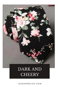 Here is Dark & Cheery Floral Tie At A Party, Black Suits, Perfect Man, Floral Tie, Formal Event, The Office, Super Easy, The Darkest, Color Pop