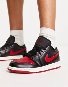 Nike Jordan Air 1 Low sneakers in black and red | ASOS Nike Jordan Air 1 Low, Nike Jordan Air 1, Jordan Air 1, Jordan Air, Low Sneakers, New Nike, Nike Jordan, Red Fashion, Access Denied