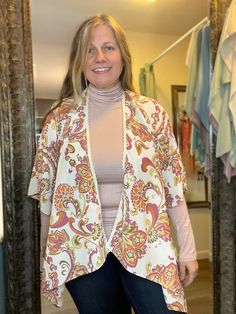 Feminine, Pretty, YOU!!! Wear over long sleeves, tanks, your favorite tee or dress! Kimono Wrap, Floral Kimono, Bamboo Fabric, Eco Friendly Fabric, Love To Shop, A Woman, Organic Cotton, Boutique, Long Sleeve