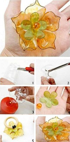 instructions to make flower shaped glass vases