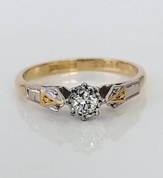 A stunning antique VS clarity diamond ring with a gold band and a superb platinum setting and detailed shoulders. The fabulous diamond is very bright, very fiery and wonderfully clean with excellent VS clarity!! It shimmers and sparkles beautifully in natural daylight and would be perfect as a gift. ▪ Overall Condition: Excellent ▪ Metal: 18ct White Gold & Platinum ▪ Gem: Diamond 0.25ct ▪ Gem Clarity: VS ▪ Gem Colour: H ▪ Ring Size UK: P ▪ Ring Size US: 7.80 ▪ Resizing: Quotation available ▪ Weight: 3.2gms ▪ Marked: Stamped 18ct & PT ▪ Insurance Estimate: £1095 ▪ Payment Layaway Plan Available: Yes ▪ Full Detailed Appraisal: Quotation available As a qualified Gemmologist and Jeweller with over 20 years experience in the jewellery industry, each jewel is chosen for its 'quality, beauty and Victorian Style White Diamond Ring, Victorian White Diamond Ring With Accents, White Victorian Diamond Ring With Accents, Victorian White Brilliant Cut Diamond Ring, White Victorian Style Brilliant Cut Diamond Ring, Vintage White Diamond Ring With Rose Cut, Antique White Diamond Ring With Round Cut, Antique Style White Diamond Ring With Round Cut, Vintage Diamond Ring With Rose Cut Diamonds For Anniversary