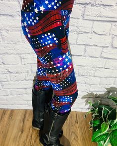 Show your patriotic spirit with these fun and festive American Flag Leggings! These comfy, cozy and curvy leggings featuring the red, white and blue stripes are perfect for the 4th of July or any holiday - or just because! They're designed to look slimming and hide any "flaws", and they'll keep you feeling soft and snug whether you're doing yoga or just taking a long USA-loving stroll. Get 'em while you can - they're selling fast and supplies are limited! Let Freedom Ring! Order Today. Extra Plu Patriotic Stretch Bottoms For 4th Of July, Patriotic American Flag Print Bottoms, Patriotic American Flag Print Blue Bottoms, Blue Patriotic Bottoms For 4th Of July, Blue Patriotic Bottoms With American Flag, Patriotic Blue Bottoms For 4th Of July, Patriotic Blue Bottoms With American Flag, Red Flag Print Bottoms For 4th Of July, Patriotic Bottoms With Flag Print For 4th Of July