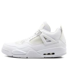 Air Jordan 4 Retro '25th Silver Anniversary' 408202-101 (AJ4/SNKR/Mid Top/Basketball) White High-top Air Jordan 4 For Sports, White High-top Air Jordan 4 Sports Shoes, White Air Jordan 4 Sport Shoes, White High-top Air Jordan 4 Sneakers, White Sporty Air Jordan 4 For Sports, Sporty Breathable Air Jordan 4 For Light Sports, Breathable Sporty Air Jordan 4 For Light Sports, Sporty Air Jordan 4 For Light Sports, White Air Jordan 4 Sporty Breathable