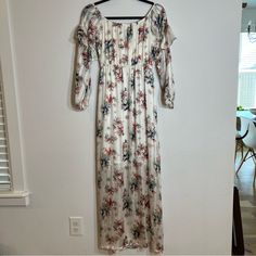 Pink Blush White Floral Off The Shoulder Maxi Dress. Has Two Slits In The Front. Lining Goes About Halfway Down The Skirt. New With Tags, Never Worn, Excellent Condition. Size Small. White Off-shoulder Maxi Dress With Floral Print, White Off-shoulder Floral Print Maxi Dress, Flowy White Maxi Dress For Brunch, White Long Dress For Brunch, Long White Dress For Brunch, White Off-shoulder Midi Dress With Floral Print, White Off-shoulder Loose Fit Maxi Dress, Off The Shoulder Maxi Dress, Pink Blush