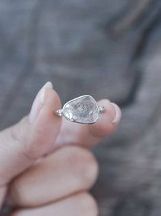 SPREE Diamond Slice Rings, Hexagon Diamond Ring, Rings White Gold, Hexagon Diamond, Big Diamond, Gold And Silver Rings, April Birthstone, Ethical Jewelry, Grey Diamond