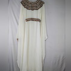 Nwot, Beautiful Embellished Kaftan Size Xl, Loose Fit, And Flare Dress, Little Stain On The Right Sleeve As Shown In The Pictures.Some Snags On The Front, Measurement Approx L 62", Sleeves 30". Ten Commandments, Fit And Flare Dress, Flare Dress, Fit And Flare, Loose Fitting, Stain, Maxi Dress, Womens Dresses, Dresses