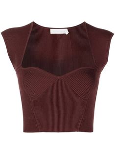 Sweetheart Neckline Top, Knitted Crop Top, Sweater Vest Women, Cute Crop Tops, Jonathan Simkhai, Ribbed Knit Sweater, Knit Crop Top, Knit Crop