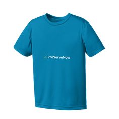 Port & Company® Youth Performance Tee Blue Pre-shrunk T-shirt For Team Events, Short Sleeve Tops With Letter Print For Team Events, Blue Basic Tops With Moisture-wicking, Basic Blue Moisture-wicking Tops, Blue Moisture-wicking Crew Neck Top, Blue Crew Neck Tops For Team Events, Sporty Branding T-shirt For Team Events, Moisture-wicking Relaxed Fit Tops For Sports, Blue Relaxed Fit Tops For Sports Events