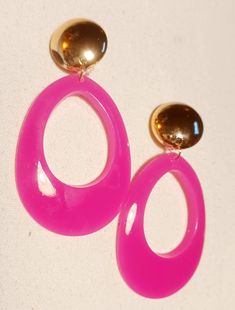 These are unique Handmade Bubblegum pink acrylic hoops They hang 3 inches These are very lightweight on the ear Sturdy clip on closure They are one of a kind Trendy Clip-on Hoop Earrings, Trendy Red Plastic Earrings, Pink Acrylic, Pink Acrylics, Earrings Red, Ankara Fabric, Earrings Pink, Wooden Earrings, Bubblegum Pink