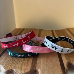 He Would Love First Bracelets (Set Of 25) - 5 White, 5 Black, 5 Red, 5 Green, 5 Pink The Answer To What Would Jesus Do? (Wwjd) Is He Would Love First (Hwlf). Blink 182 Bracelet, He Would Love First, Wwjd Bracelet, Preppy Birthday, Silver Snake Bracelet, What Would Jesus Do, Textured Bracelet, Art Bracelet, Brighton Bracelets