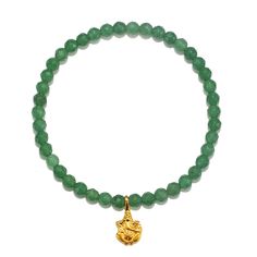 Trust in your spirit guides that you are on the path to transformation. A gemstone bracelet of Taiwan jade—stone of healing, harmony, and transforming negative energy—lends tranquility to its wearer while a delicate golden Ganesha charm pays homage to the Hindu god of good fortune and the remover of obstacles. Wear this stretch bracelet alone, or stack it with other healing gemstone bracelets for a truly personalized look. Ganesha- success, remover of obstacles Jade - dreams, serenity, healing T Satya Jewelry, Healing Gemstone Bracelets, Jade Gemstone, The Hindu, Elephant Head, Hindu God, Jade Stone, Spirit Guides, Good Fortune