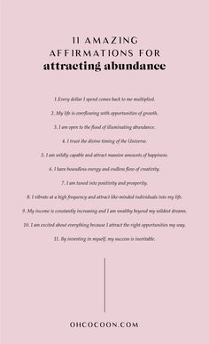 Manifesting Mantras, Amazing Affirmations, How To Believe, Attracting Abundance, Abundance Affirmations, Daily Positive Affirmations, Morning Affirmations