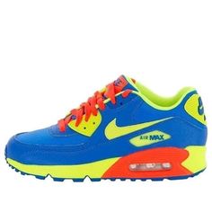 (GS) Nike Air Max 90 'Photo Blue' 307793-410 (SNKR) Blue Nike Air Max With Synthetic Material, Blue Nike Air Max With Cushioning, Blue Synthetic Nike Air Max With Cushioning, Blue Nike Air Max Lace-up For Sports, Blue Synthetic Nike Air Max For Running, Blue Synthetic Sneakers For Outdoor Activities, Blue Nike Air Max Low-top For Light Sports, Blue Synthetic Nike Air Max For Sports, Blue Nike Air Max Lace-up