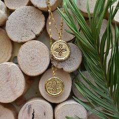 SERENITY COIN/// Gold Plated Filigree Cross Serenity Coin Charm Stainless Steel Chain Simple Layering Pendant Necklace (EPJ-N19CAB17) Medallion Coin Necklace As Gift, Gold Charm Necklace With Coin Pendant Symbolic Style, Symbolic Gold Charm Necklace With Coin Pendant, Gold Medallion Necklace For Good Luck, Amulet Style Coin Necklace With Adjustable Chain, Medallion Charm Necklace With Coin Pendant As Gift, Gold Medallion Charm Necklace For Good Luck, Gold Coin Necklace With Charms In Amulet Style, Gift Charm Necklace With Medallion Coin Pendant