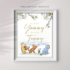 winnie the pooh nursery art printable poster for children's room or playroom