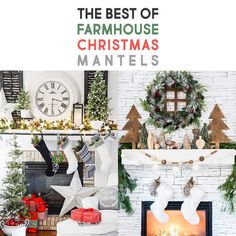 the best christmas mantels for your living room and dining room, from fireplace to mantle