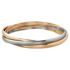 Item Specifications: Brand: Cartier Style: Cartier Trinity Bracelet Metal: 18K White Yellow and Rose Gold ​Inside Diameter: 2.5" ​ ​Circumference: 7.85 mm Condition: Excellent Preowned ​ ​Retails at 10,100. Like new was just polished at Cartier. Cartier Gold Bangle Bracelet For Wedding, Cartier Gold Jubilee Bracelet For Wedding, Luxury Rose Gold Stackable Bangle, Luxury Stackable Rose Gold Bangle, Formal Rose Gold Round Bangle, Cartier Gold Bracelet With Polished Finish For Wedding, Cartier Polished Finish Bracelets For Anniversary, Classic Cartier Rose Gold Bracelets, Cartier White Gold Bracelet For Formal Occasions