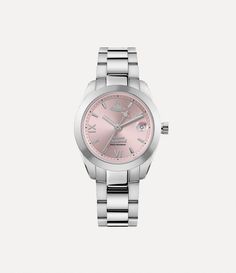 Part of our popular Fenchurch collection, this season's Fenchurch watch features a distinctive three-link bracelet, finished in polished silver tones. Named after London's historic financial district that resonated with Vivienne, this piece is elegantly detailed with a date feature at the 3 o’clock position. Women’s Watches Silver, Cute Girly Jewelry, Pink And Silver Jewelry, Girly Christmas List, Silver Watch Aesthetic, Pink Jewerly, Pink Wishlist, Preppy Wishlist, Xoxo Jewelry