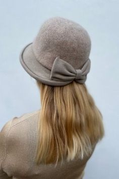 Handmade Ships from a small business in Florida Materials: wool Description ❄️ Cute wool cloche hat with a bow in a variety of colors to choose from! Colors: beige, camel, gray, black ❄️ This hat is foldable hat and it is easy to store and carry. ❄️ Adjustable size to fit 21-23 inch (53-58cm) head circumference. ❄️ Carefully hand-knitted for you from soft 100% wool that will keep you warm and comfortable in winter! ❄️ Makes an ideal gift for her! Beige Felt Hat With Short Brim For Winter, Winter Wool Mini Hat With Curved Brim, Beige Short Brim Felt Hat For Winter, Winter Felt Cloche Hat, Solid Winter Cloche Felt Hat, Elegant Winter Wool Mini Hat, Elegant Winter Felt Hat, One Size, Winter Wool Mini Hats With Short Brim, Beige Brimmed Felt Hat For Winter