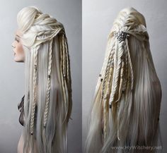 Viking Wig, Viking Braids, Elf Cosplay, Front Braids, Viking Hair, Shield Maiden, Idee Cosplay, Braided Wig, Hair Reference