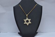 A gold Jewish star necklace set with transparent diamonds A large Jewish star necklace. Jewish Necklace 21K Handmade Judaica Jewelry Gold Filled Necklace A large Star of David pendant set with diamonds, jewelry for men and women A gift for a woman A gift for a man A gift for a mother A spiritual Jewish gift Gold Cubic Zirconia Star Of David Necklace, Gold Diamond Star Of David Jewelry, Gold Diamond Necklace With Star Of David For Gift, Jewish Star Necklace, Jewish Necklace, Judaica Jewelry, Jewish Star, Star Of David Pendant, Jewish Jewelry