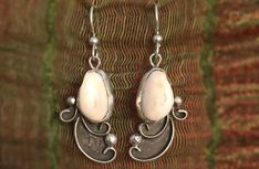 Elk Tooth Ivory Earrings, Spring