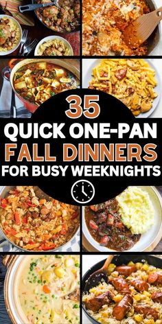 Quick and easy fall dinners on a budget for families, made in one pot or a skillet on the stove top. Dinner Ideas Healthy Easy, Fall Dinner Ideas Healthy, Chicken Recipes Skillet, Fall Chicken Recipes, Easy Fall Dinner, Easy Fall Dinner Recipes, One Pan Dinner Recipes, Autumn Treats, Easy Fall Dinners